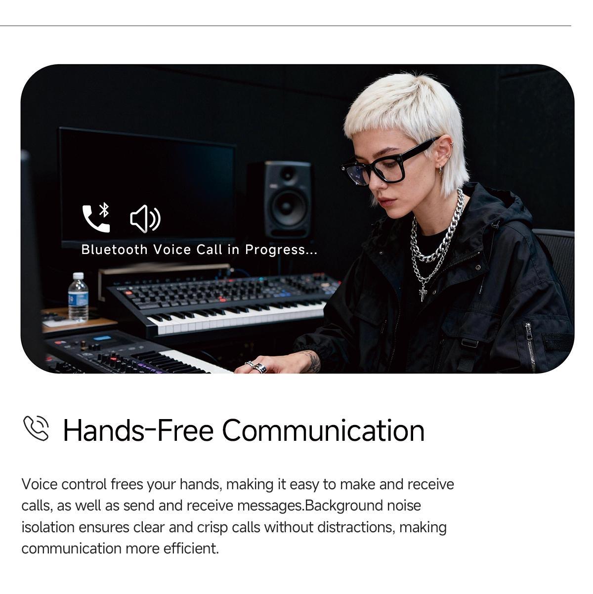 New Mt5 Ultra Ai Smart Glasses, 8mp HD Camera, Voice Recording, Real-Time Translation, Bluetooth-compatible Call, 300mah Battery, 2000mah Charger, Unisex