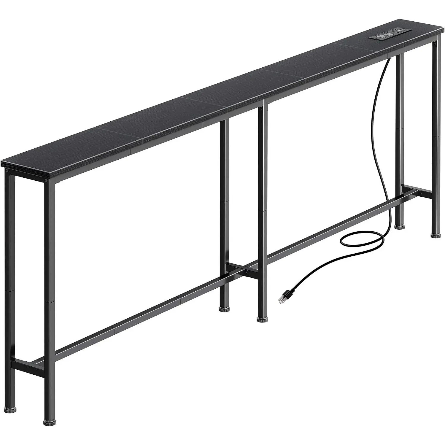 63 Inch Console Table, Skinny Sofa Table with Station 63 Inch Console Table, Skinny Sofa Table with Station