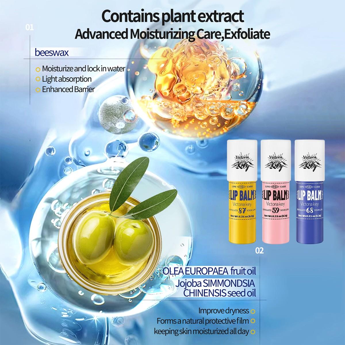 1pc Moisturizing Lip Balm, Instant Hydration, Natural Color, All-Day Shine, Suitable for All Skin Types, Colored Lip Care