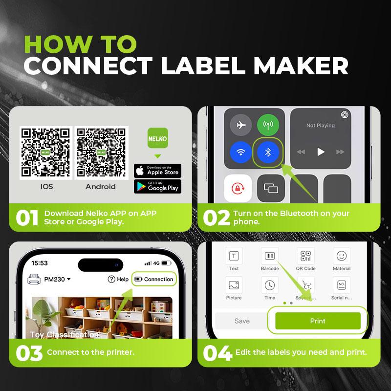 Portable Stivker Printer, PM230 Wireless Mini Bluetooth Printer with 3 Rolls Self-adhesive Stickers, AI Printer, Thermal Mini Photo Printer for Valentine's Day Gift