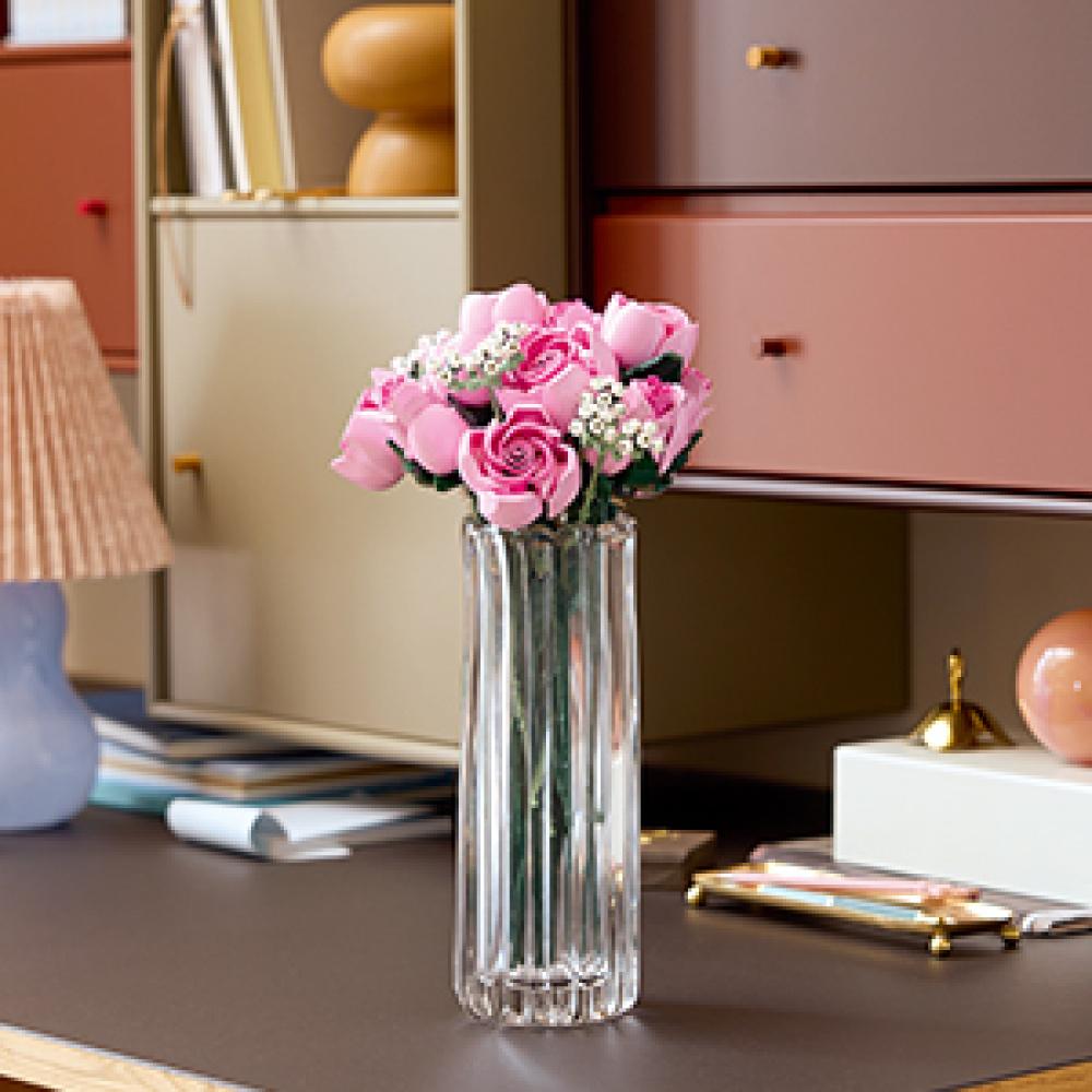 Flower Building Blocks Rose Bouquet Building Kit Artificial Flowers Building Set Botanical Collection Building Blocks Home Decor Flower Brick Set 822PCS Pink Roses Bouquet Building Blocks Set Valentine's Day Gift, Mother's Day Gift, Birthday Gift for Her,