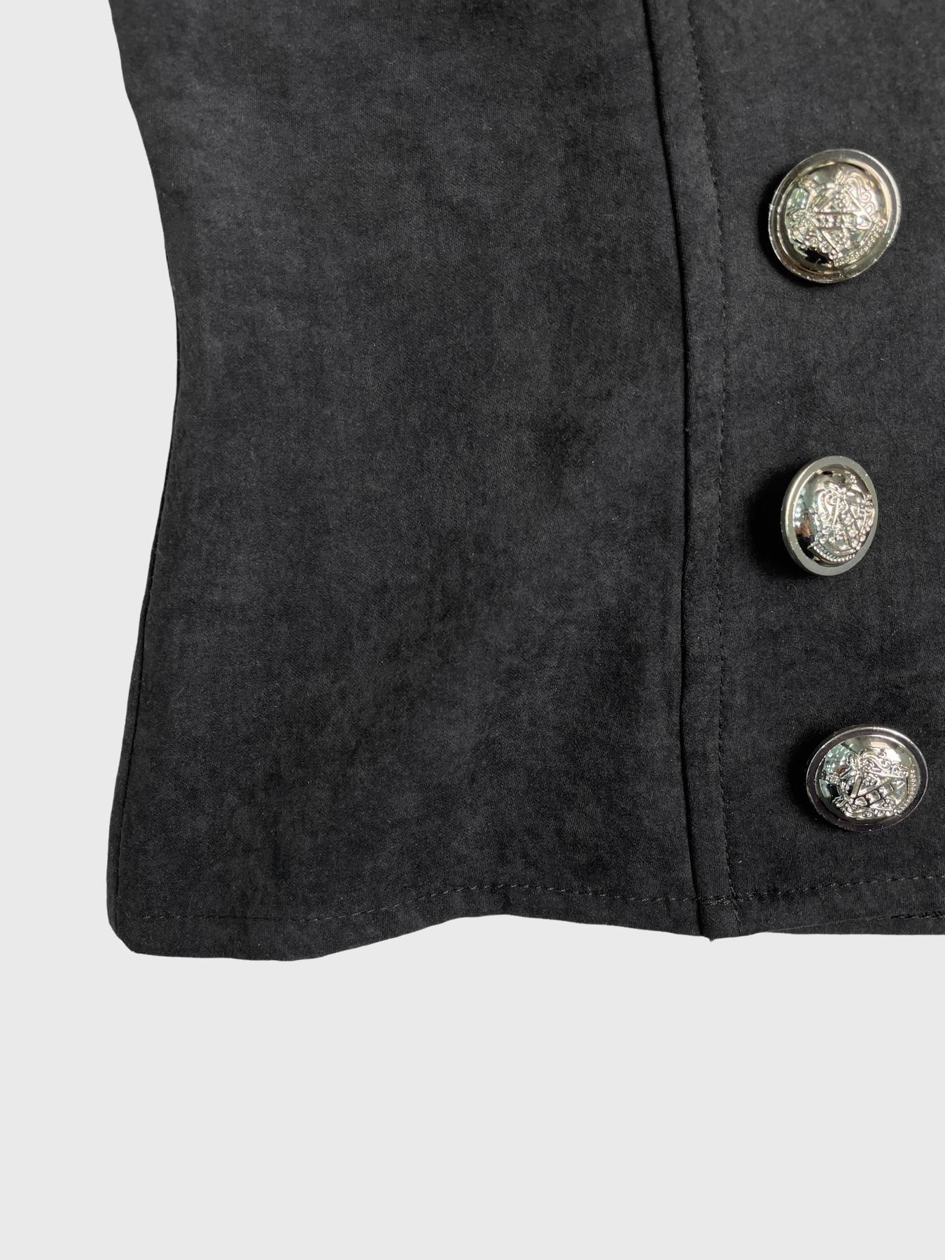 This  Velvet Vest is Western Grunge Perfect Double-Breasted Corset Top