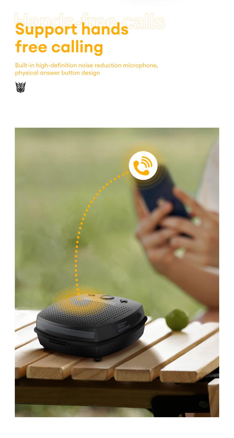 Transformers TF-Y16 Powerful bass，lPX5 waterproof，Portable lanyard