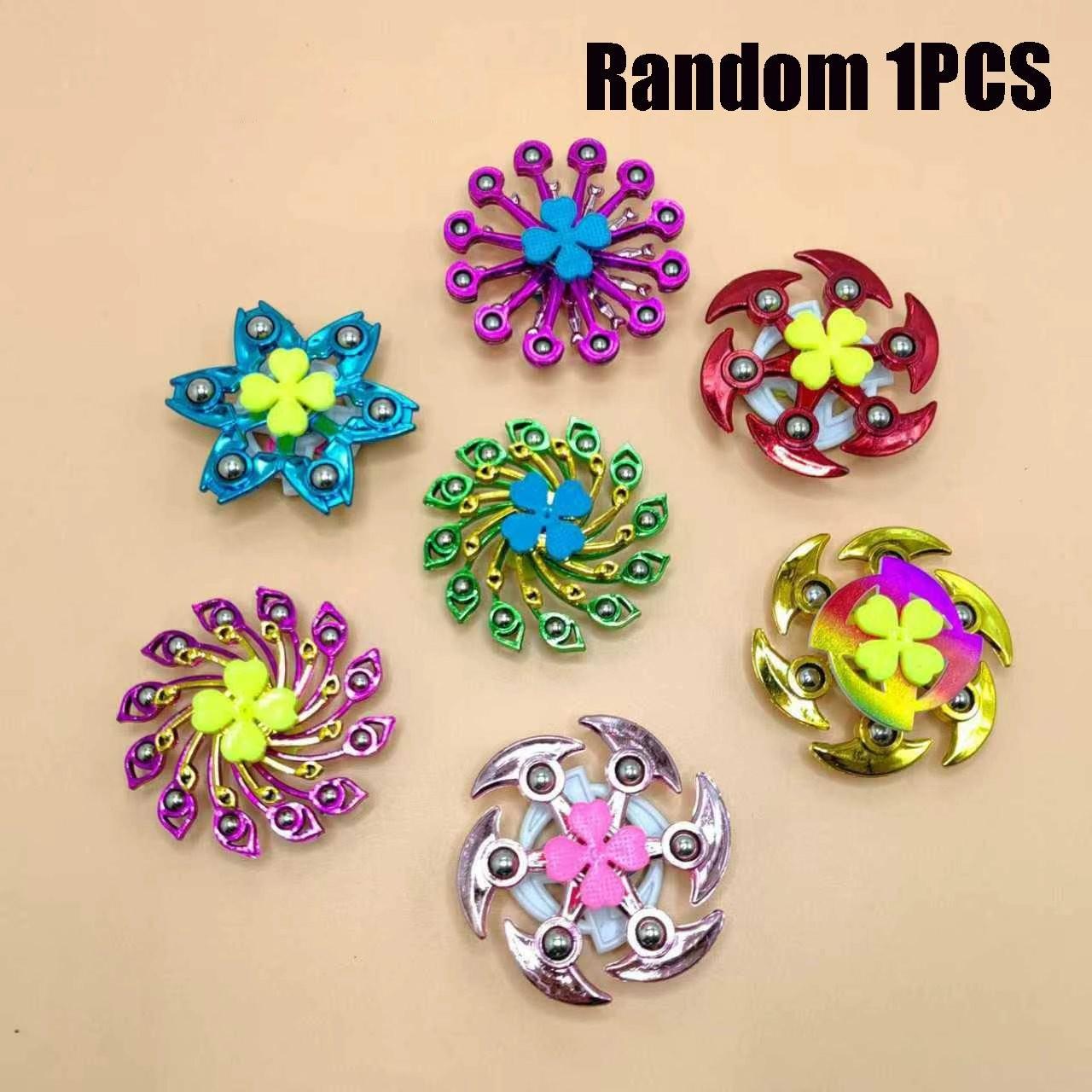 Double Layer Colorful Electroplated Steel Bearing Fidget Spinner, Adult and Child Finger Twister Toy, Fun Handheld Game