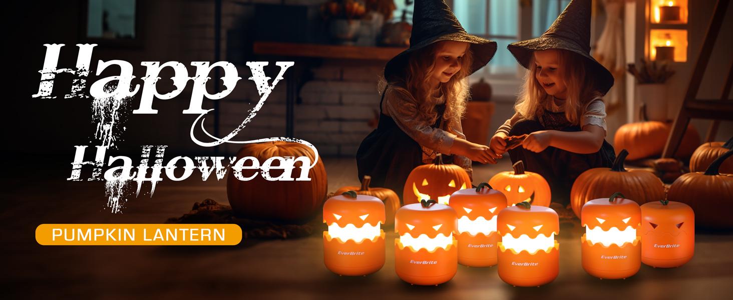 #JumpstartSale EverBrite 3-Pack Halloween Pumpkin Lantern, Collapsible Jack O Lantern Pumpkins with Lanyard, Halloween Party Favors for Kids, Light up Pumpkin Outdoor for Halloween Party Decoration, Battery Included