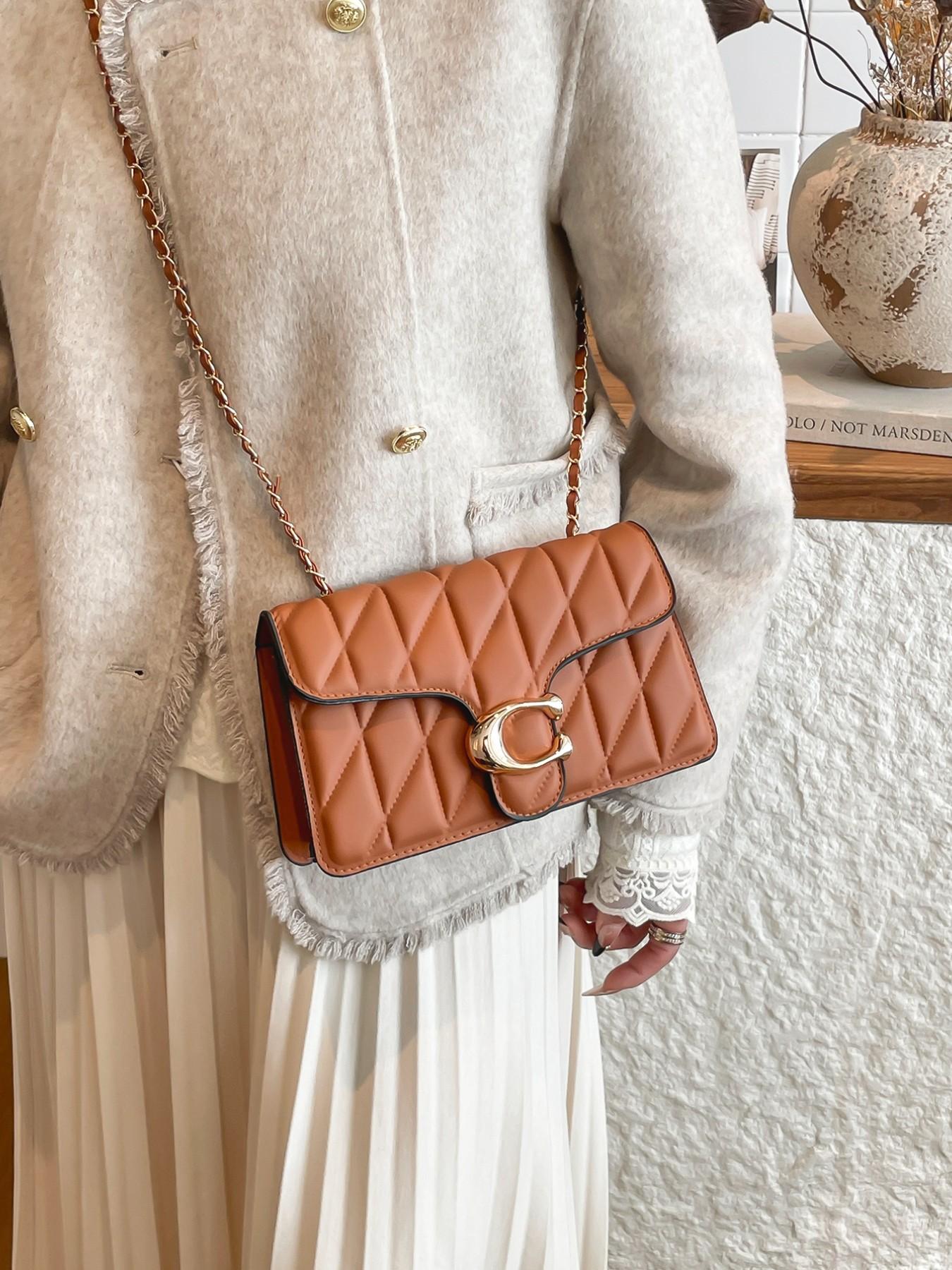 New Simple Crossbody Shoulder Bag, Large Capacity Plaid Design, Elegant Commuter Bag, All Seasons Casual Style, Adjustable Strap
