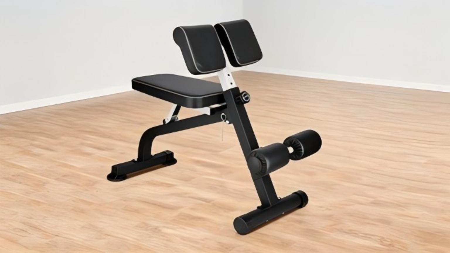 Adjustable Multi-Function Roman Chair Roman Chair – Hyperextension Bench for Strength Training – Adjustable Back Extension Machine, Ab Bench & Foldable Sit-Up Bench for Athletes, Core Work & Home Gym Workouts