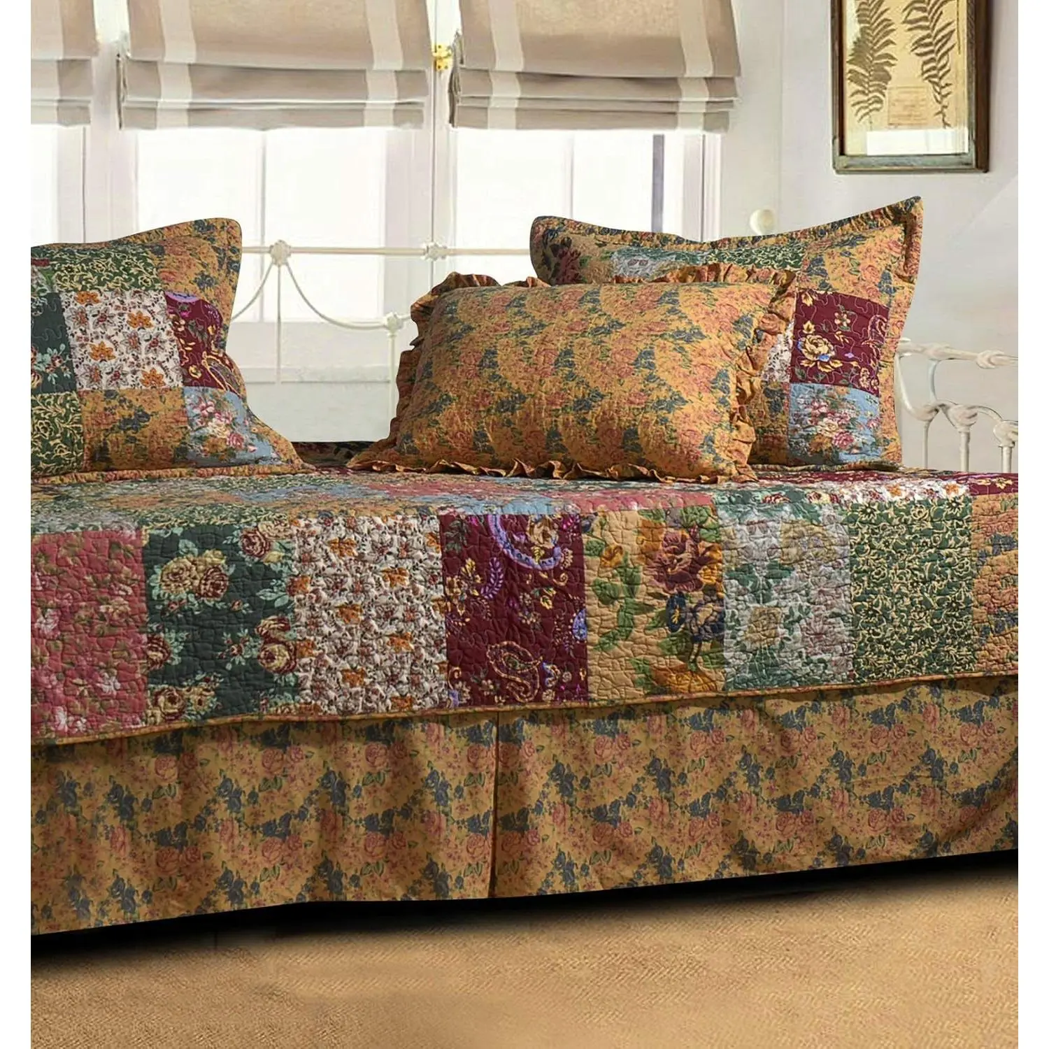5-Piece Daybed Quilt Set, Multicolor
