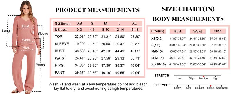 ANRABESS Women 2 Piece Outfits Sweater Lounge Sets Long Sleeve Cable Knit Pullover and Wide Leg Pants Tracksuit Matching Set
