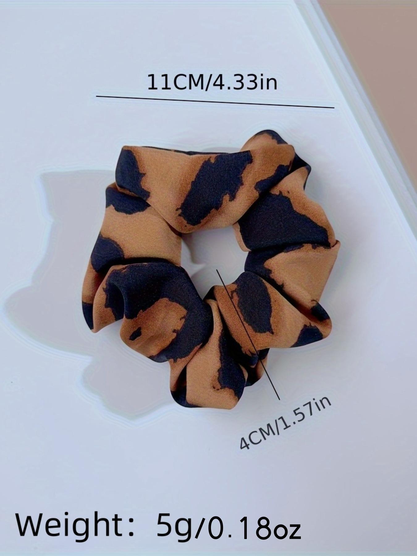 Leopard Pattern Hair Scrunchies, Casual Versatile Hair Accessories for ...