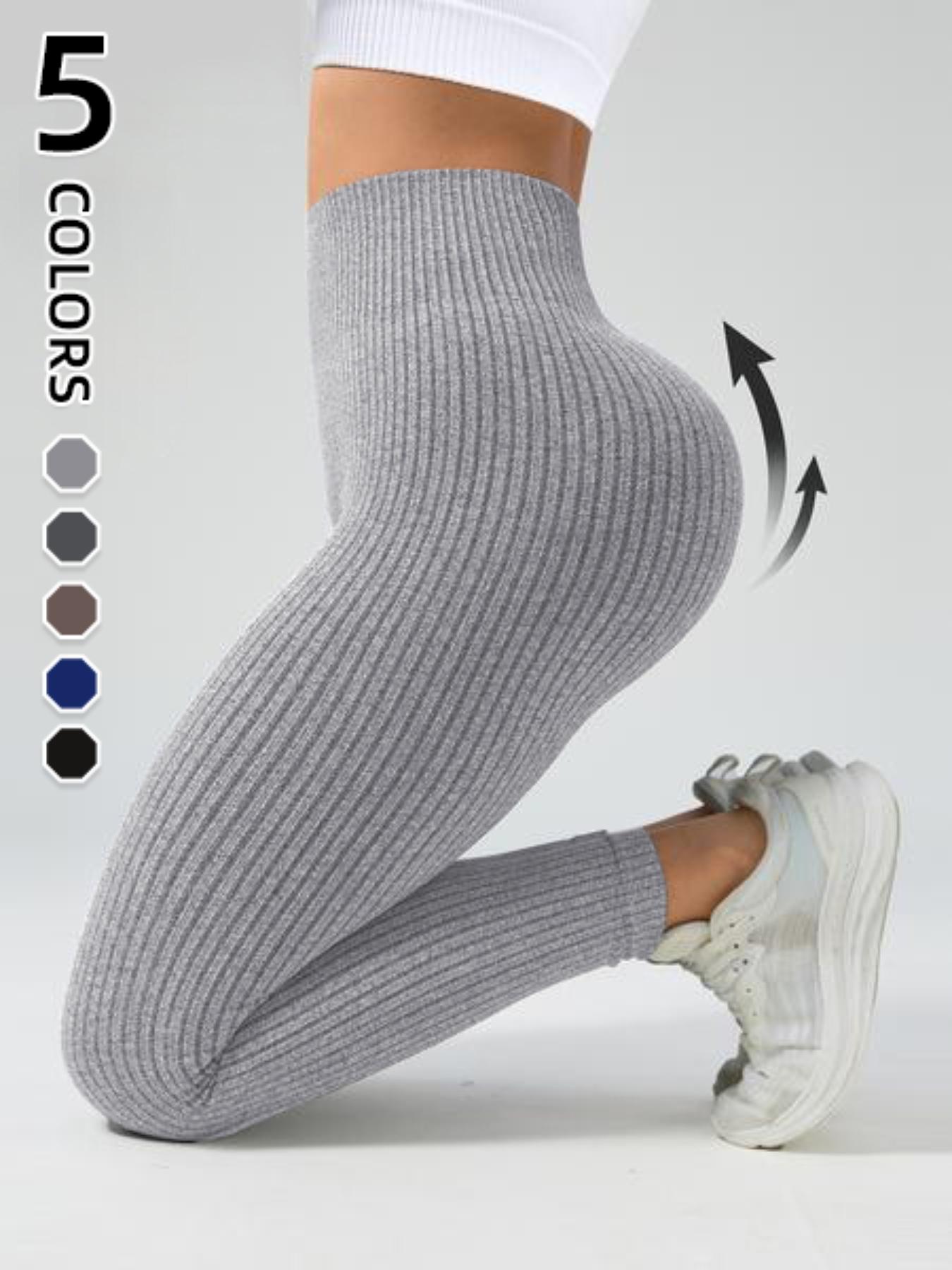 Women's High Waist Sporty High Stretch Leggings, Casual Comfortable Breathable Tight Fit Pants, Ideal for Yoga Gym Running, All-Season Women's Sports Wear