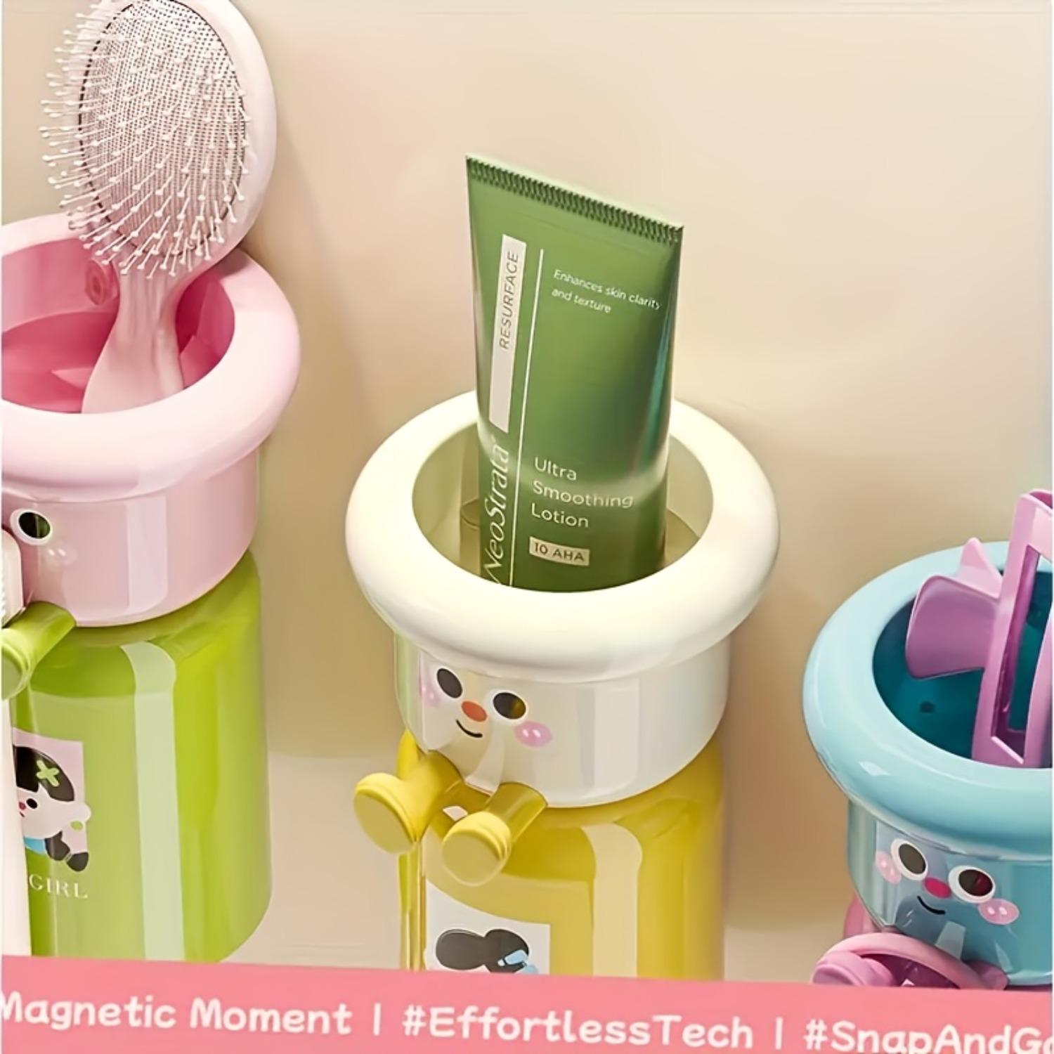 PrimPick 1pcs 11-festival-applicable / dopamine magnetic toothbrush holder / electric toothbrush holder, home mouthwash cup set, dormitory essential gift, back-to-school season necessity - wall-mounted toothbrush and cup combination without drilling holes