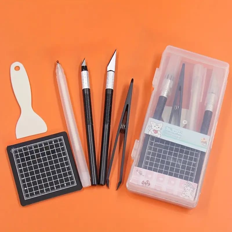 DIY Hand Tool Set with Adhesive Patch Cutting Tools, Perfect Gift Box Included, Ideal for Crafting Projects, Easy-To-Use Design, Crafting Kit