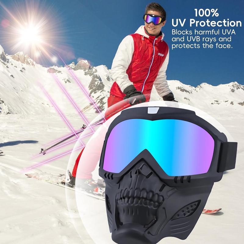 Stylish Glasses For Bicycling - Fog Proof And Warm, Adjustable Cool Skull Retro Riding Motorcycle Goggles