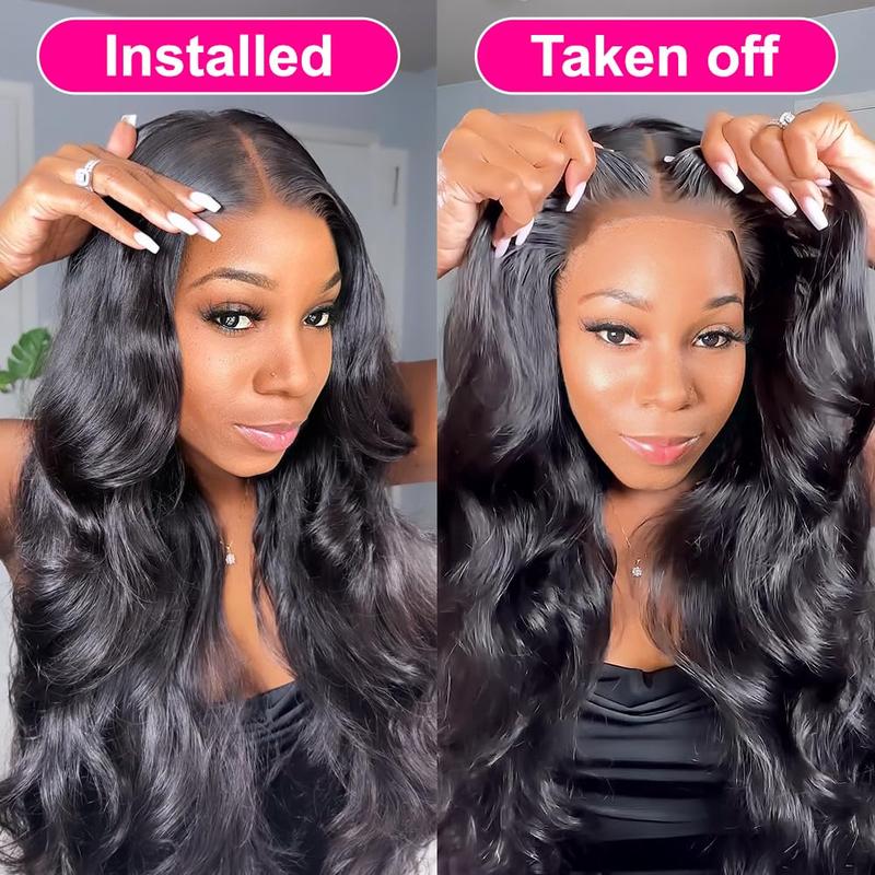 Ready To Go 13x4 Glueless Wig Human Hair Body Wave Wigs Pre Cut 6x4 Lace Closure Human Hair Wigs Pre Plucked Ready to Wear Human Hair Wigs For Women TikTokShopBlackFriday