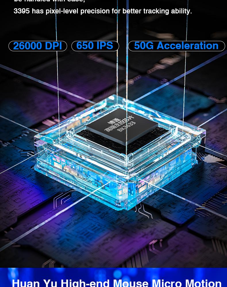 AULA SC680 Wireless Gaming Mouse, Tri-Mode 2.4G/BT5.0/USB-C Gaming Mouse, 10000 DPI Rechargeable Wireless Mouse, Gaming Mouse with 6 Programmable Buttons and Summer Anti-Slip Stickers, Office Desktop Laptop Accessories Ergonomic Mechanical Keyboard