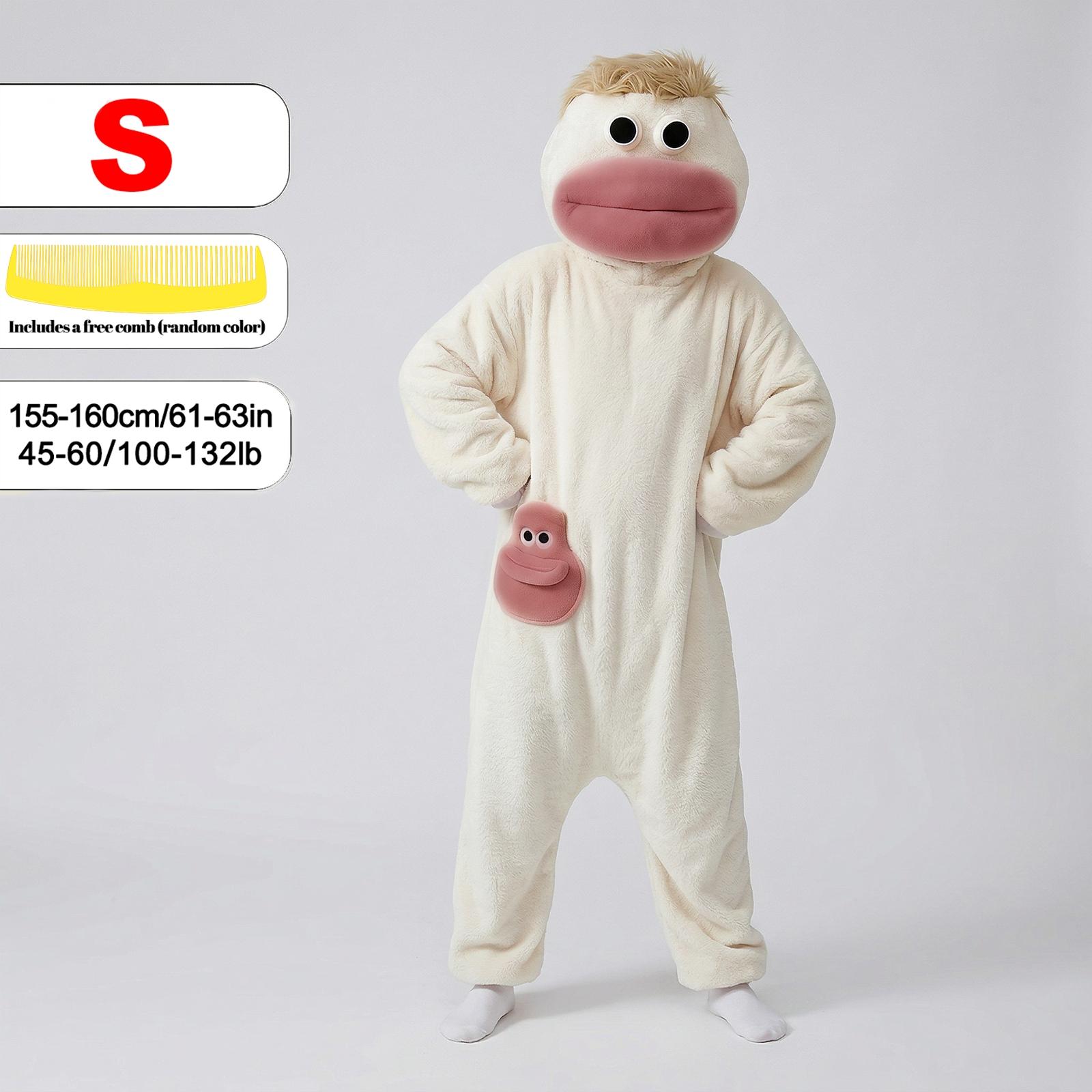 Adult Funny Animal Onesie Blanket Set, Super Soft Plush Hooded Home Blanket with Pockets, Includes Robe and Comb, Perfect for Movie Night and Relaxation #GLOBAL PICKS