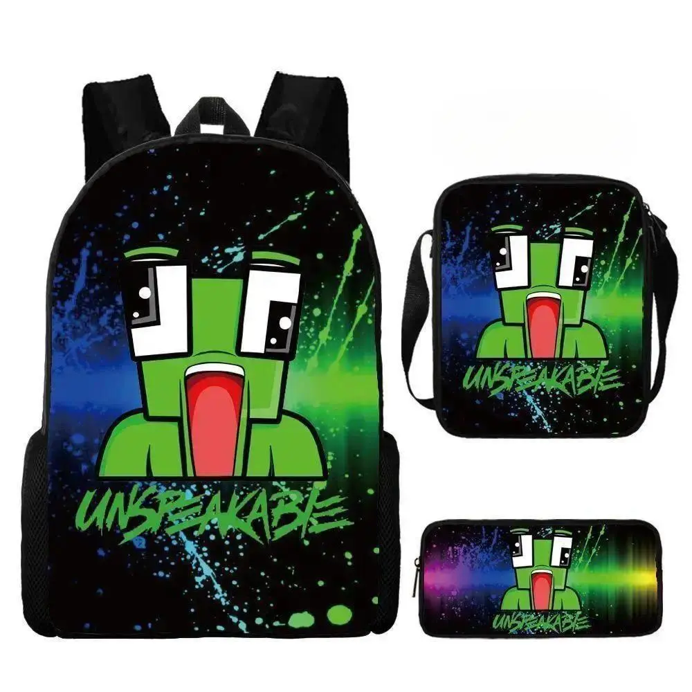 UNSPEAKABLE Anime Backpack for Women/Men/Teens, Day Packs Knapsacks Casual Backpacks 3 Pcs Set Gift for Gym Travel Camping Outdoor Work Business