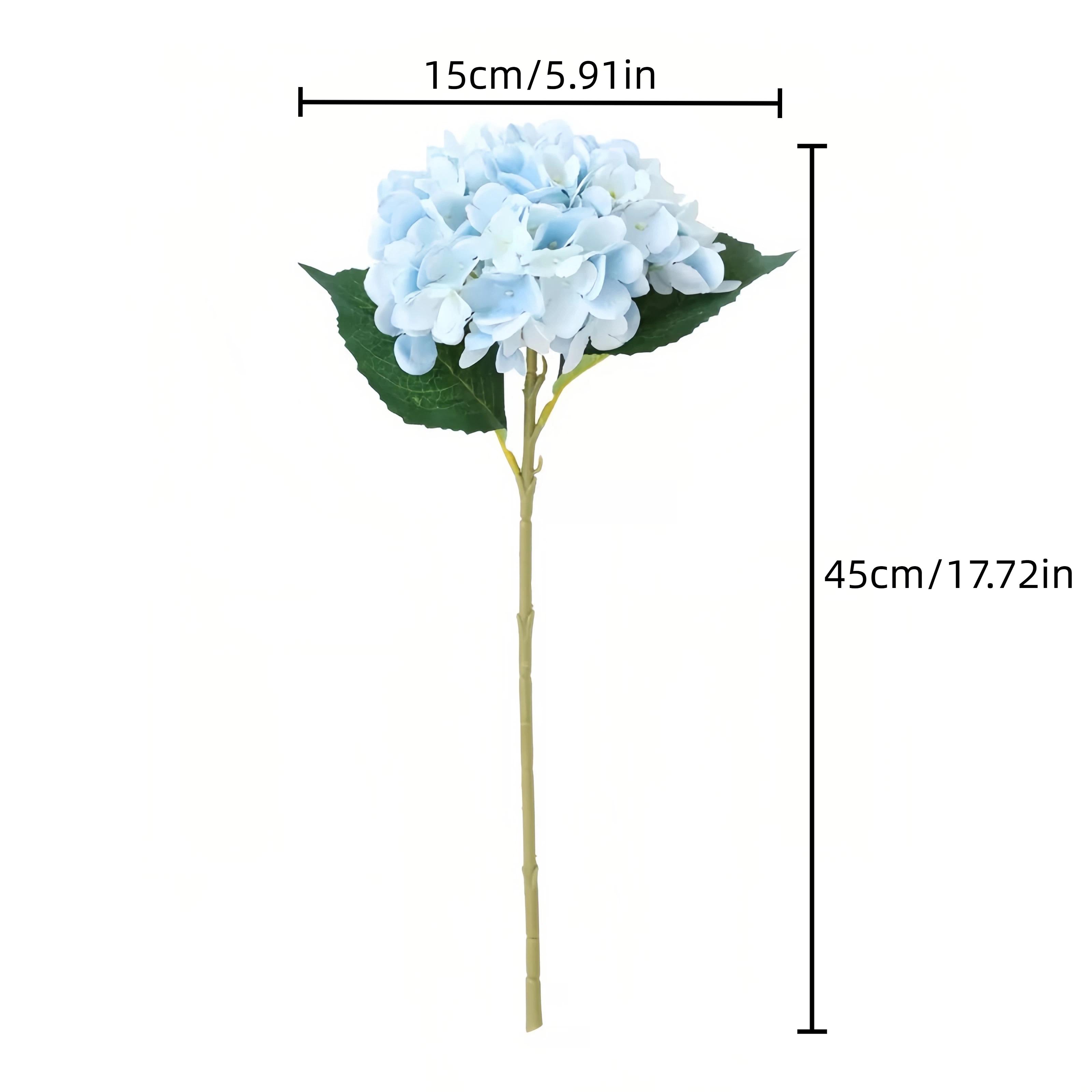 5Pcs Real Touch Artificial Hydrangea Flowers - Washable Faux Hydrangea Stems No Maintenance Never Wilt Multi-Color Fake Flowers for Home Wedding Party Table Centerpiece DIY Floral Decor