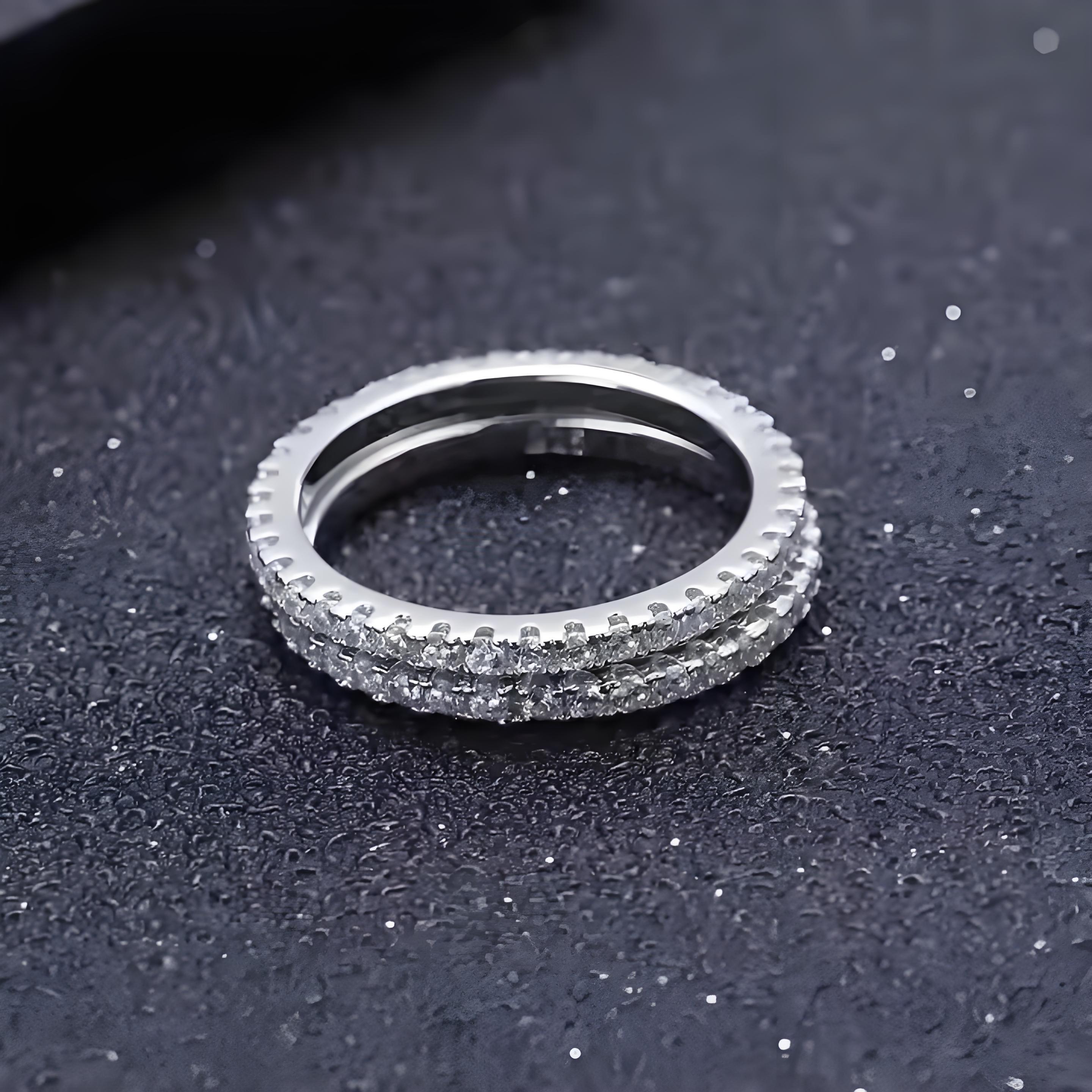 Delzzad S925 Eternity Ring Band VVS D Color Synthetic Moissanite Women Engagement Wedding Ring Daily Costume Jewelry Accessories Perfect Birthday Engagement Wedding Anniversary Gifts For Her Women Wedding Set Delzzad S925 Eternity Ring Band VVS D Color Synthetic Moissanite Women Engagement Wedding Ring Daily Costume Jewelry Accessories Perfect Birthday Engagement Wedding Anniversary Gifts For Her Women Wedding Set