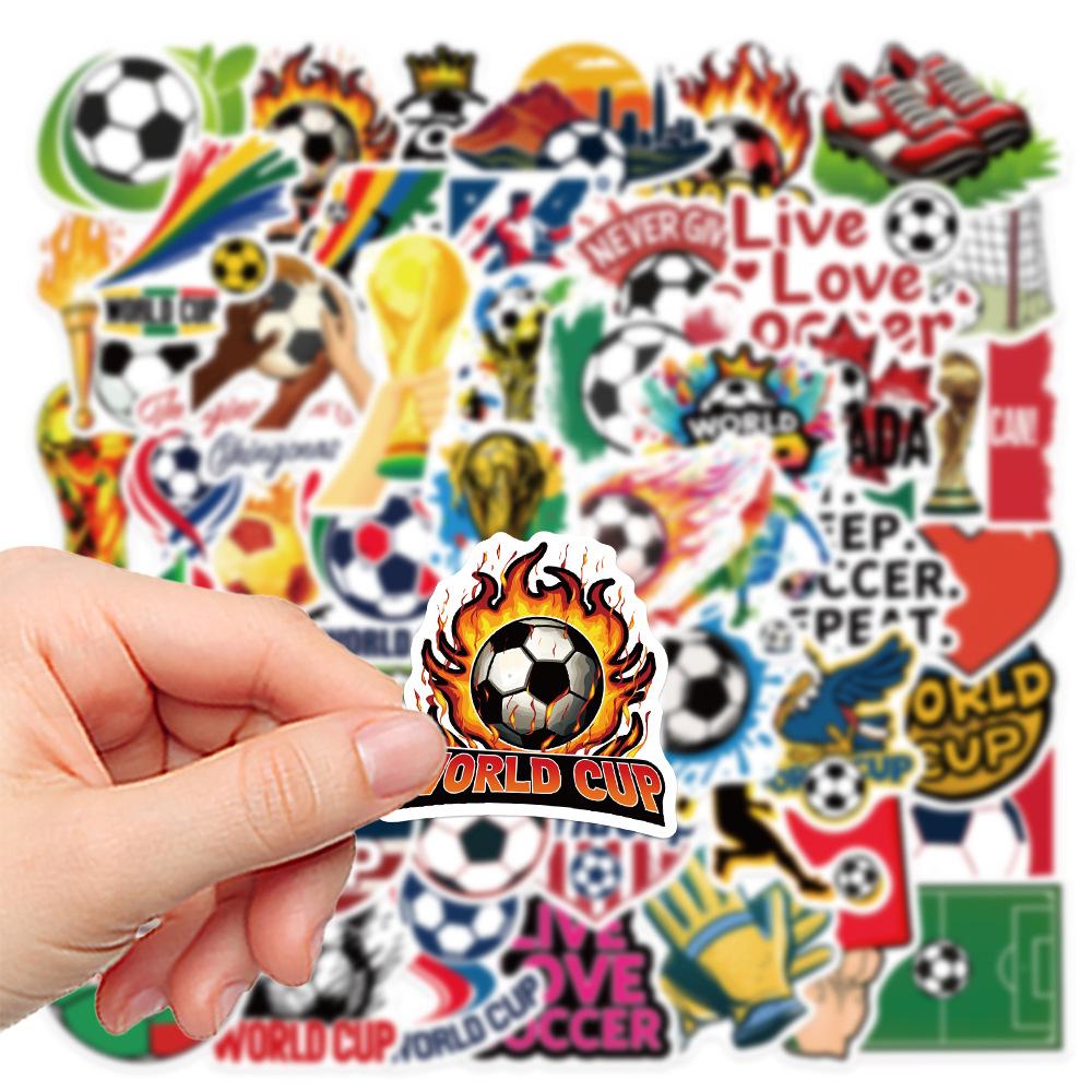 50pcs Football Cartoon Graffiti Stickers, Office Supplies and Notebook Accessories, Used To Decorate Journals, Scrapbooks, Computers, Water Bottles, Cars, Etc.