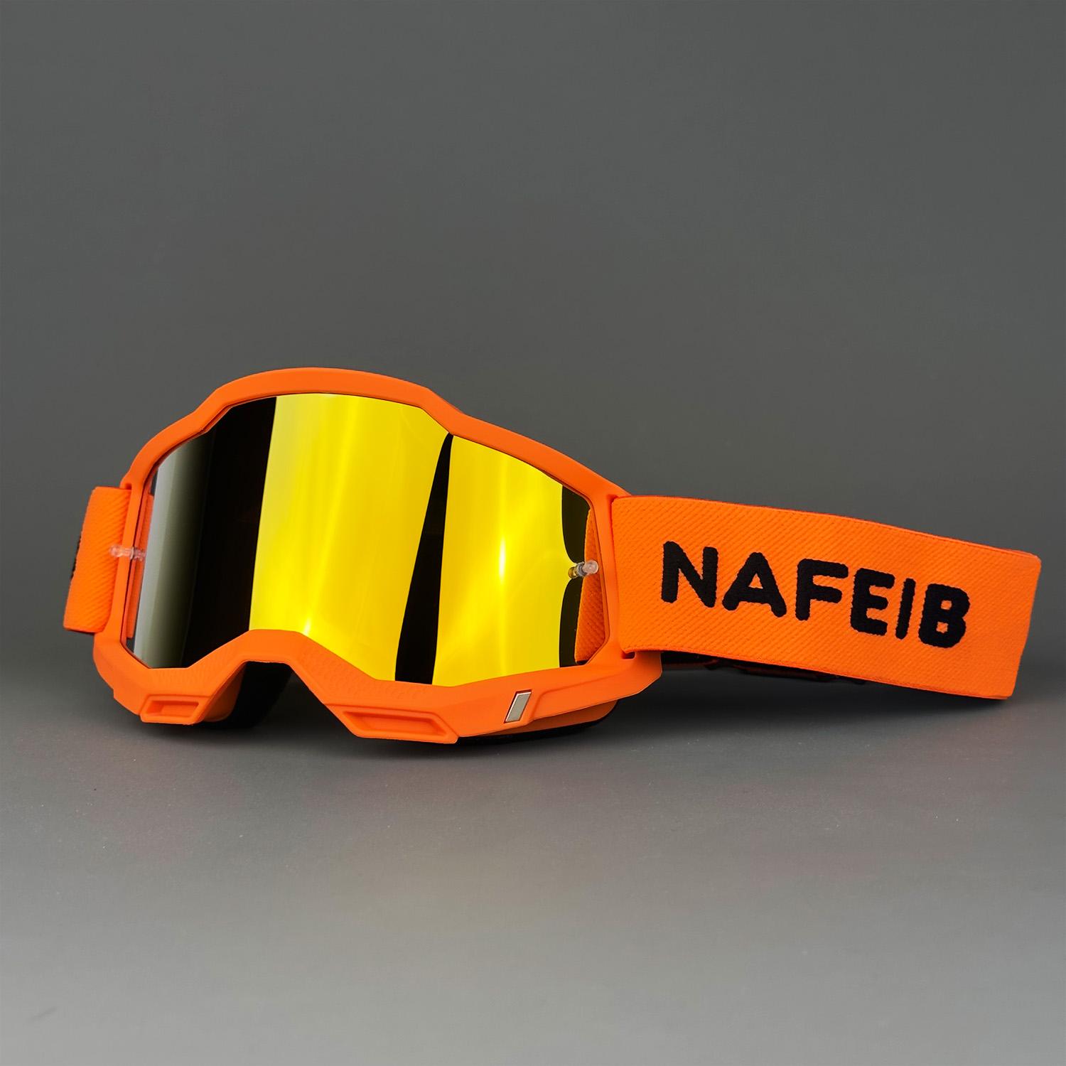NAFIEB High-Performance OTG Goggles: Compatible with Prescription Glasses, Scratch/Dust Resistant, Airflow System, Secure, Adjustable. For Riding, Skiing. Ideal Holiday Gift.