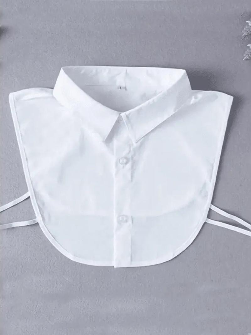 Women's Fashion Detachable Striped Vest, Pointed Collar Anti-Slip Design, Multi-Functional Versatile Decoration, Polyester Knit Fabric