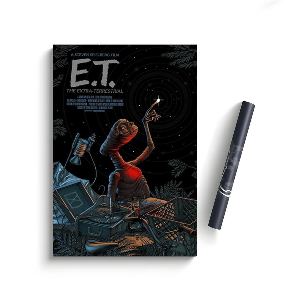 Alien Movie Retro Poster Self-Adhesive Waterproof Art Sticker, Aesthetic Minimalist Wall Poster for Coffee Shop, Bar & Home Room Decor