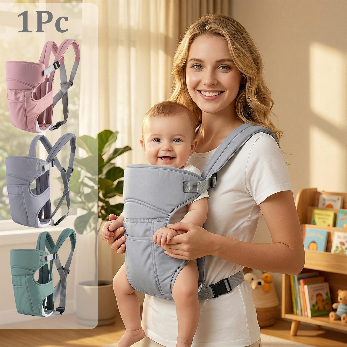 Ergonomic Baby Carrier, Comfortable and Lightweight, Easy to Wear, Waist Support, Suitable for Newborns to Toddlers, Summer Travel