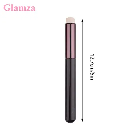 Glamza Round Tip Synthetic Soft Bristles Lip Brush - 1 Single Cosmetic Brush, Precise Tip for Lip Gloss, Gentle Application, On-the-Go Perfecting Tool for Beginners
