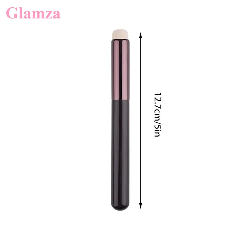 Glamza Round Tip Synthetic Soft Bristles Lip Brush - 1 Single Cosmetic Brush, Precise Tip for Lip Gloss, Gentle Application, On-the-Go Perfecting Tool for Beginners