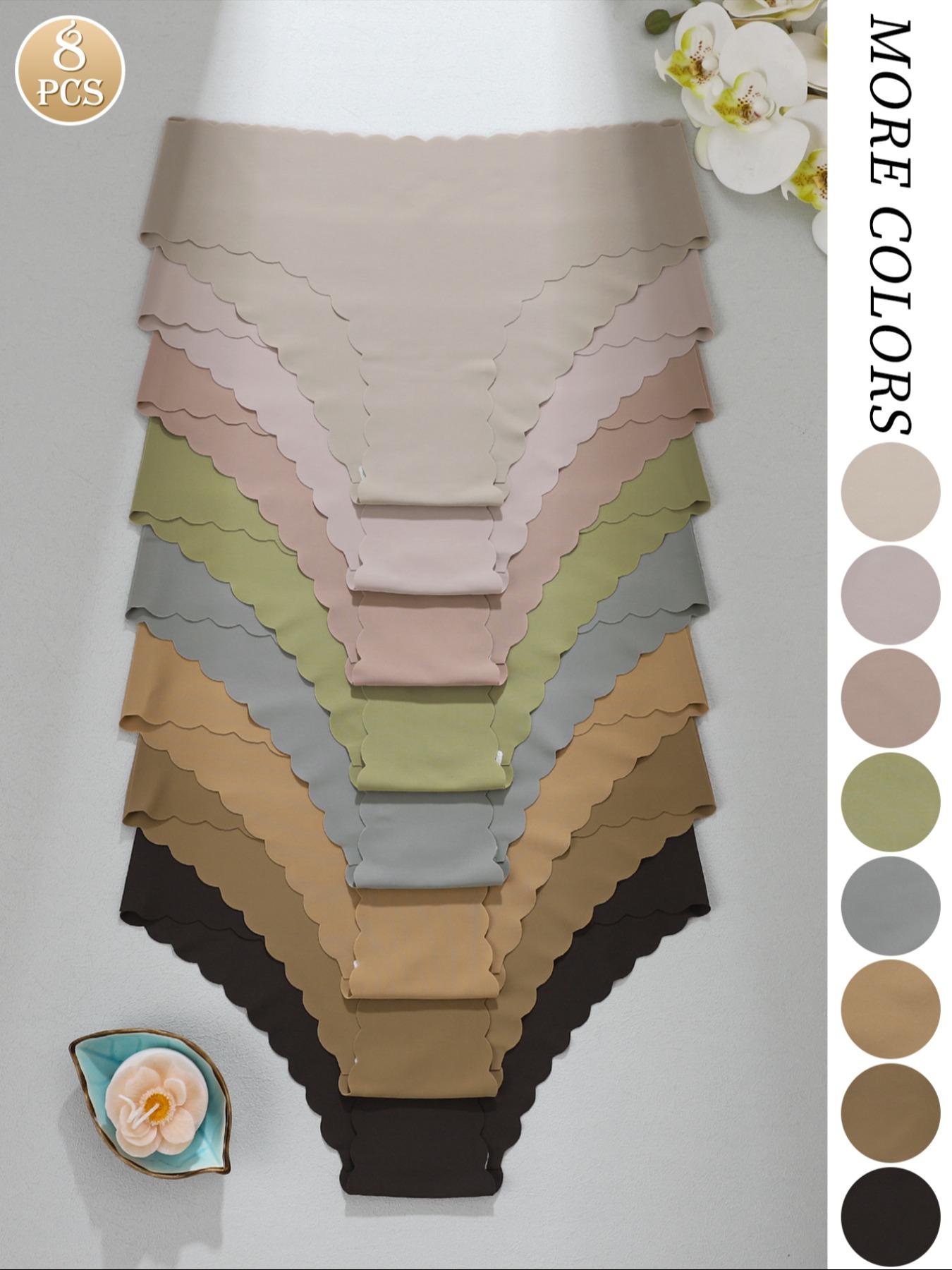 Women's Leopard & Halloween Print Underwear Set, Breathable Seamless Mid-Waist Thong Panties, Casual Fitted All-Seasons Lingerie