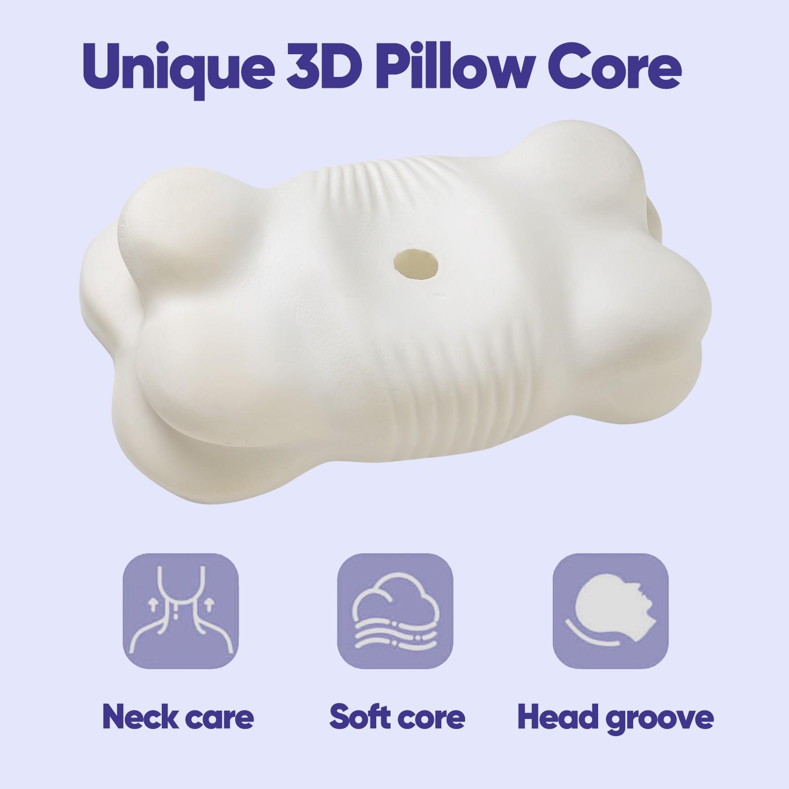 3D Cloud Pillow Memory Foam Pillow, a multi-functional bed pillow for relaxing the neck and shoulders, ideal for adult side sleepers, experience deep sleep with its enlarged surface that perfectly cradles the head. A perfect gift for family and friends.