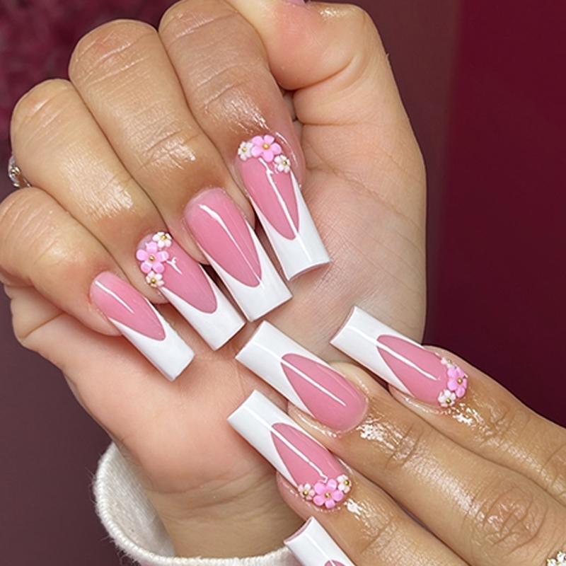 600Pcs Medium Square Nail Tips Clear Fake Nails Square Gel Nail Tips Full Cover Artificial Nails Clear Press on Nails Medium False Nail American Capsule Fingernails for Gel Nail Extension, Salon Quality Nails, Handmade Acrylic Nails