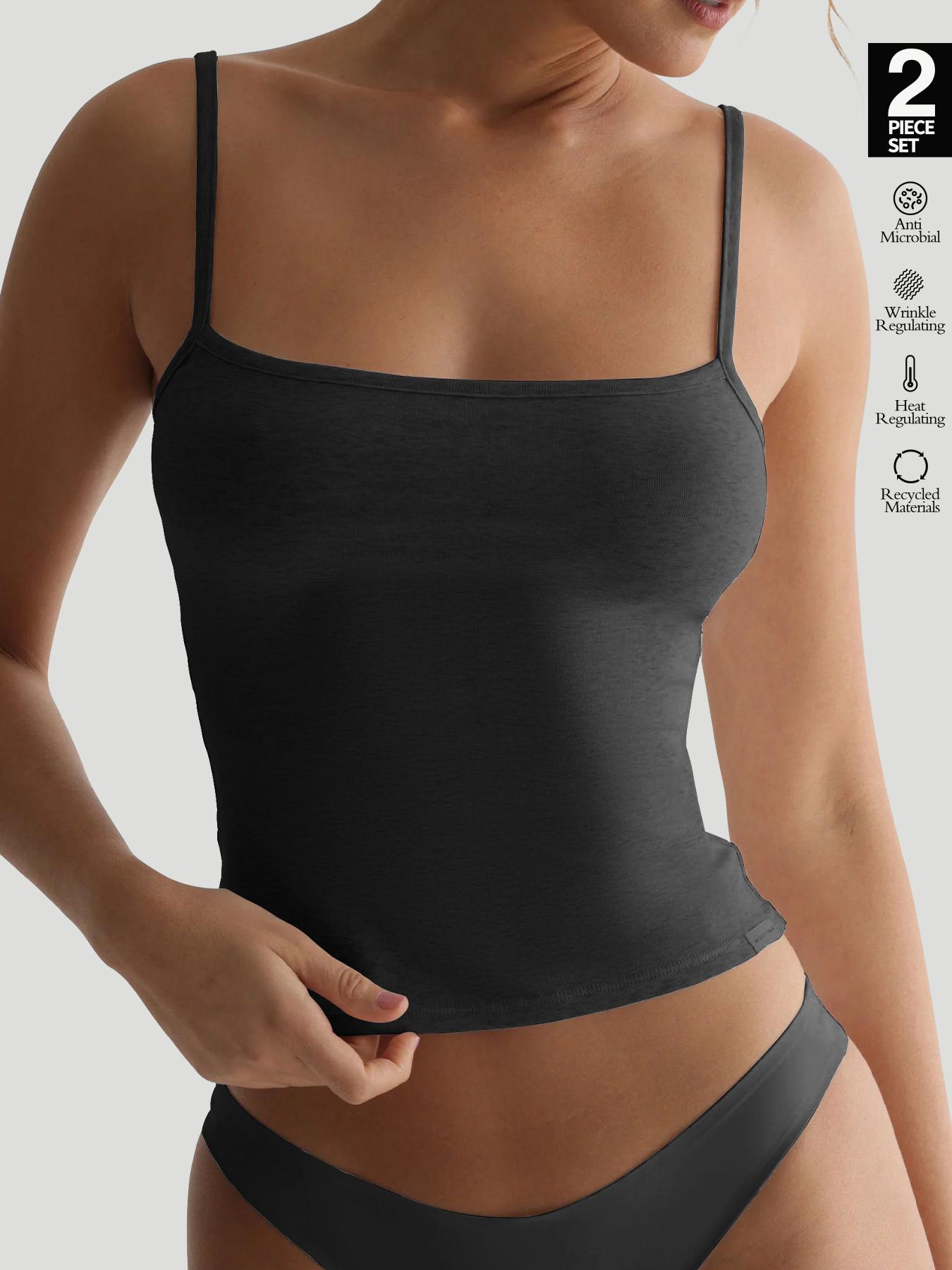 Women's All Seasons Fitted 2-Piece Set, Sleeveless Top & Wide-Leg Pants, Casual Comfortable Sportswear Set with Pockets