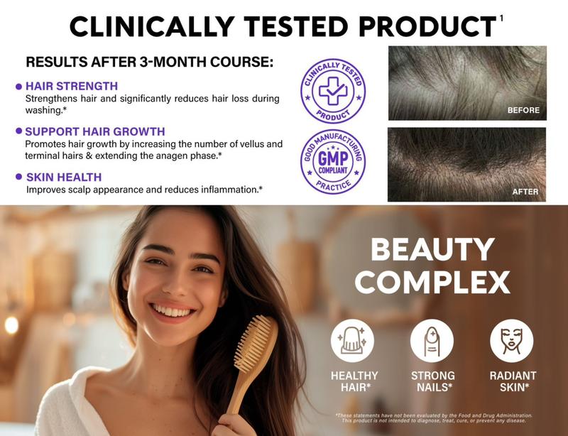 Hair Growth|With Biotin Inositol Folic AcidKeratin|Promotes Healthy Hair Regrowth & Prevents Breakage Healthcare Nail Healthcare Fitness Supplement Vitamin Bathroom Collagen Dietary Edible Dietary Edible Beauty Colagen