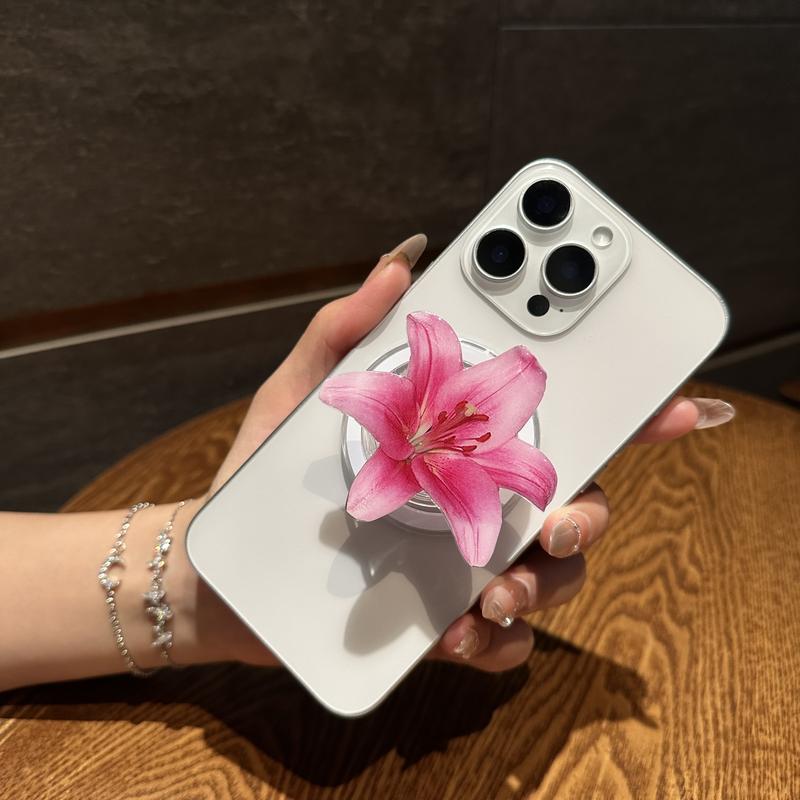 Orchid Acrylic Drop Glue Mobile Phone Holder Desktop Folding Portable Orchid Mobile Phone Grip HN124