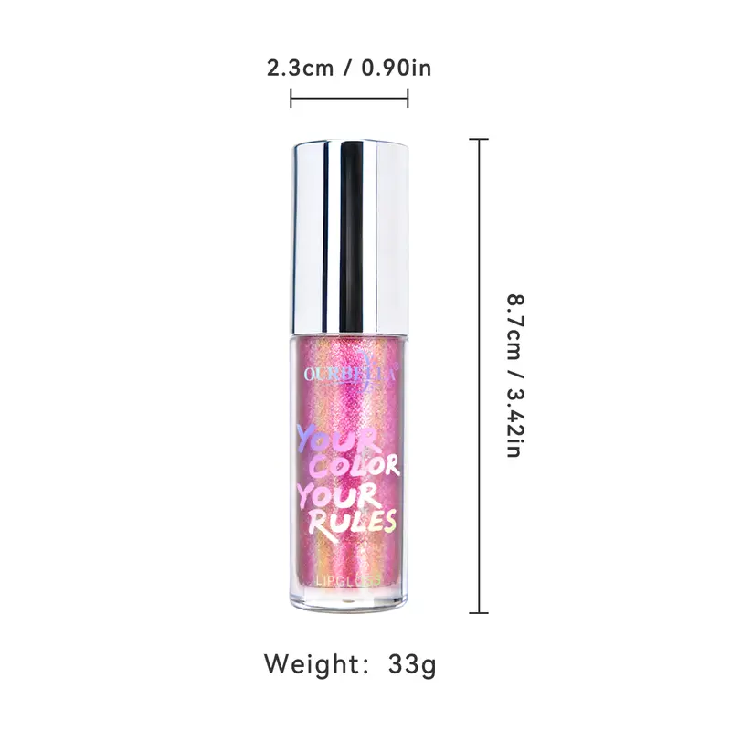 [SUNLIT RESTOCK]Ourbella holographic Ultra-Glitter Hydrating Lip Gloss, Smooth Glossy Lip Oil, Moisturizing Lip Care, High Shine Lip Gloss, Shimmering, Long-lasting Lipstick,TikTokShopblackfriday