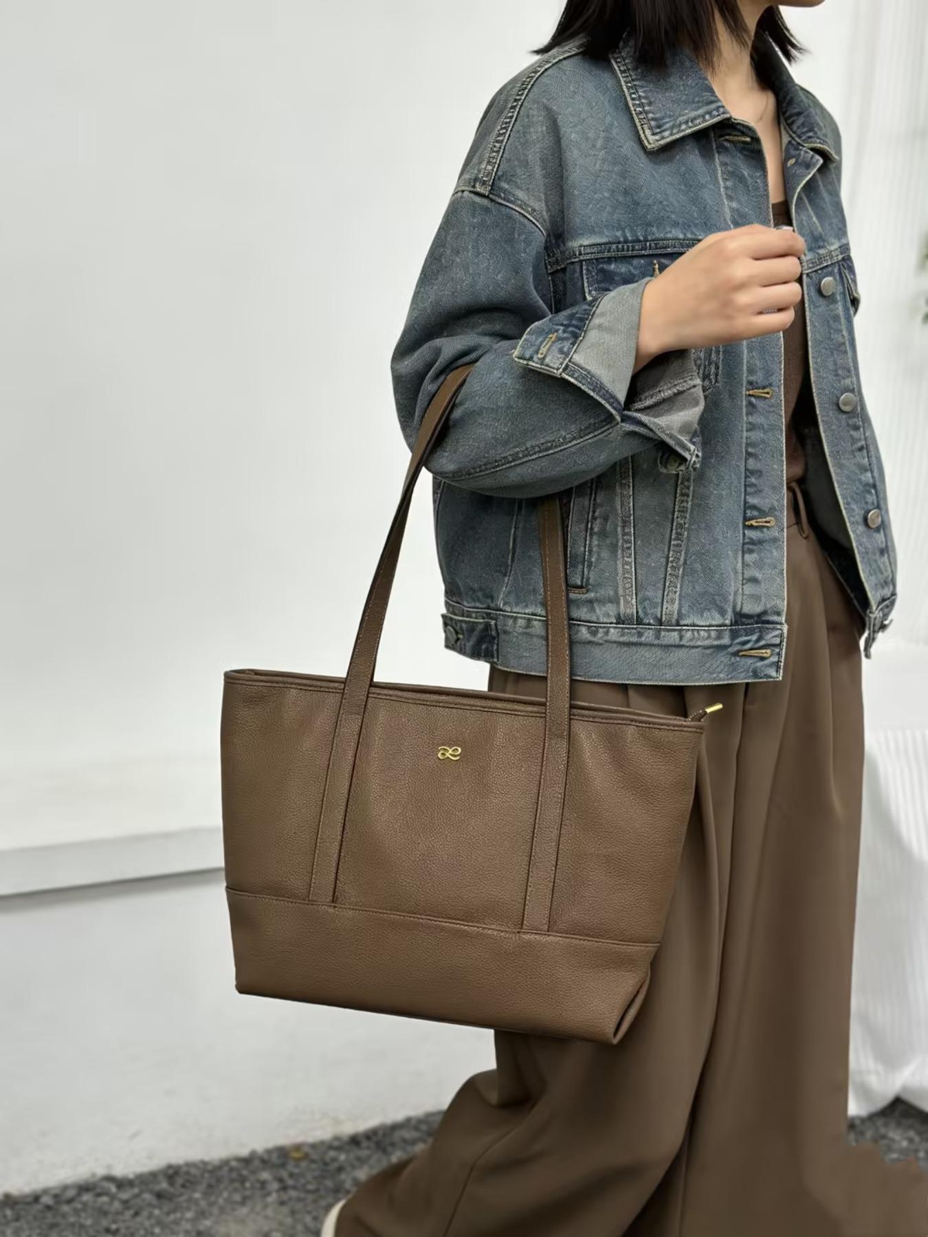 House of Littlebunny Corporate Daily Tote Bag, Sophisticated Leather Design, Organizational Compartments, Ideal for Career Women