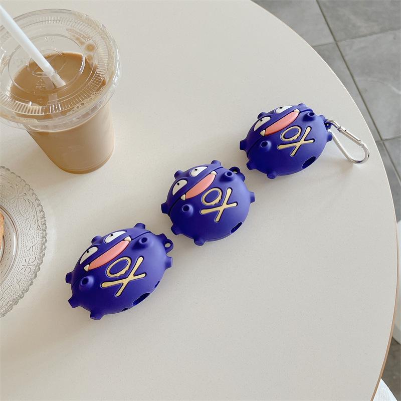 1 Koffing headphone case,Cute wireless Bluetooth earphone case, drop resistant, durable and stylish accessory, suitable for AirPods pro3/1/2/3/4/pro/pro2(Different models may have different shapes)