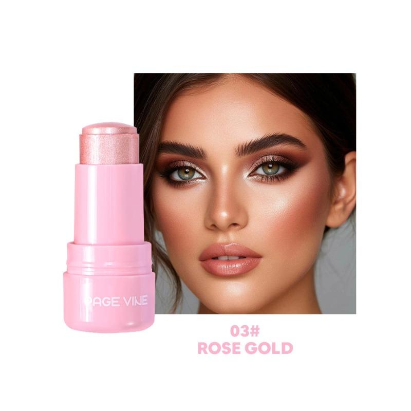 PAGE VINE Popular Water Gloss Jelly Highlight Eyeshadow Stick Super Shiny Multi-color Eyeshadow Highlight Stick Makeup