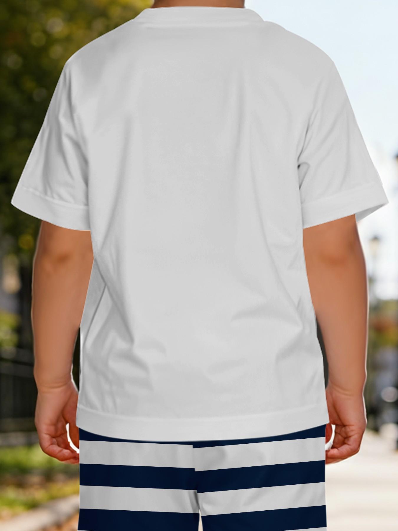 Spider-Man Costume Kids Short Sleeve Set, Boy Superhero Summer Pajamas, Cartoon Print, Casual Wear, 100% Polyester, Perfect Gift!