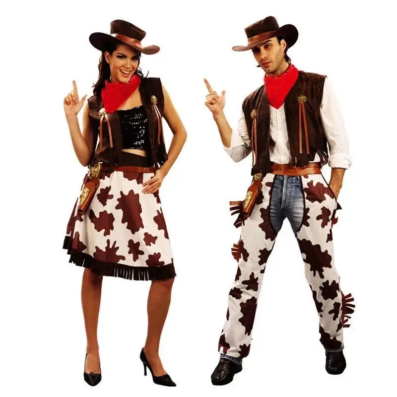 West Cowboy Cosplay Costume Performance Clothing Party Costume for Men Women