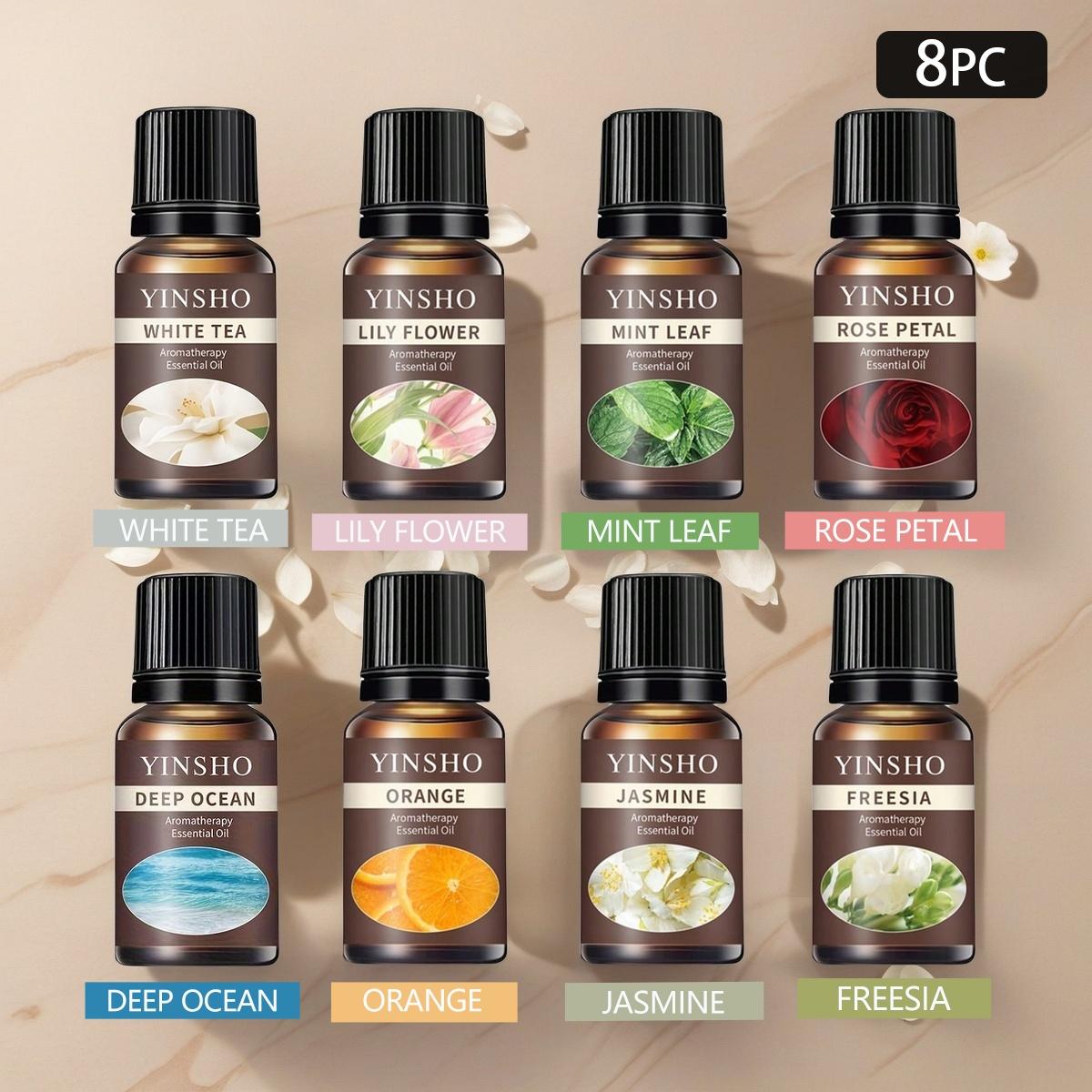 8pcs Aromatherapy Essential Oil Set, 10ML Bottles for Fragrance Oil Diffusers & Candles, Home Car Air Freshener Gift, Birthday Holiday Party Present