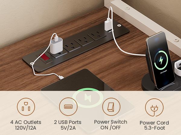 SEDETA 63 Inch Farmhouse L Shaped Office Desk with 6 Drawers Reversible Computer Corner Desk with Power Outlet and Hutch