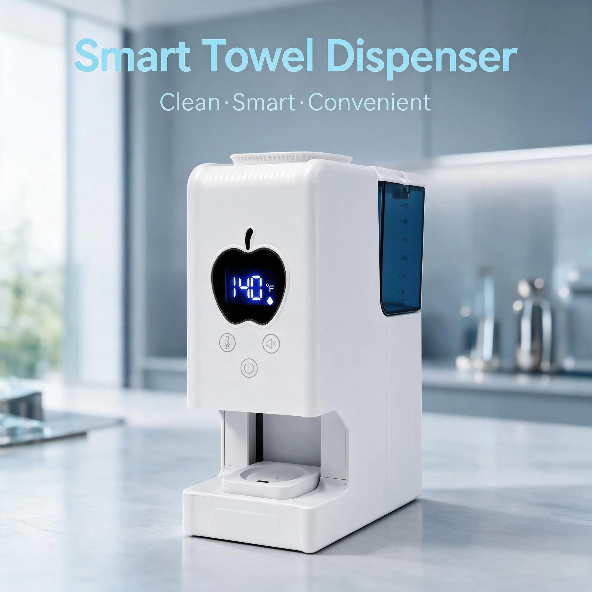 Smart Facial Heating Towel Warmer, Clean, Quick 3-Second Heat-Up, 55/60/65°c Constant Temperature, Auto Towel Dispenser, Includes 20 Compressed Towels