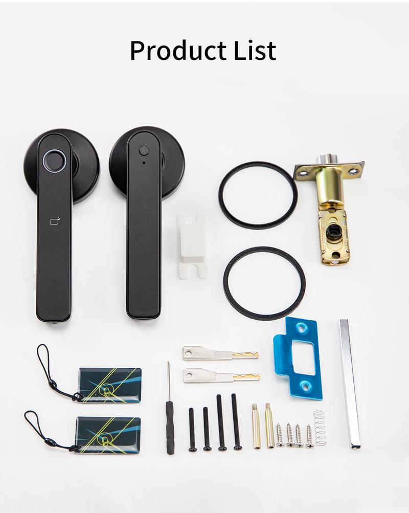 Tuya Smart Fingerprint Door Lock, Wireless Battery Powered, Supports Fingerprints/APP/mechanical Key, Low Energy Design, Low Battery Alert Tuya Smart Fingerprint Door Lock, Wireless Battery Powered, Supports Fingerprints/APP/mechanical Key, Low Energy Design, Low Battery Alert