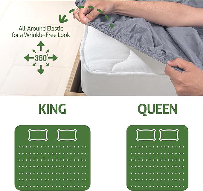 Grounding Fitted Sheet  5% Silver Fiber Fitted Earthing for Better Sleep  King Size