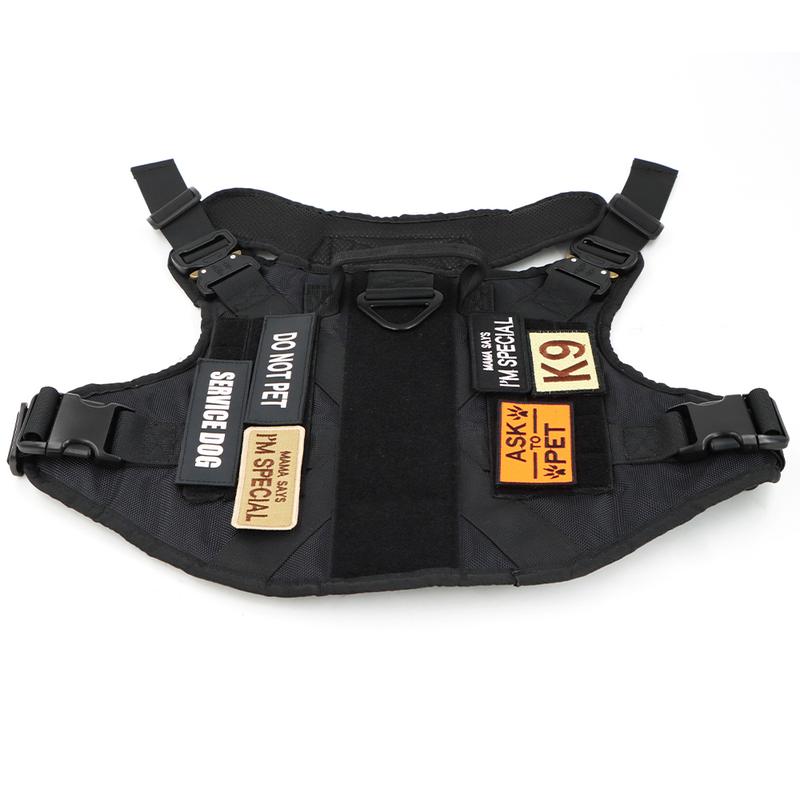 12 Pieces Tactical Patch Bundle For Dog Vest Harness Collar Personalized Patches Tags Sticker Label