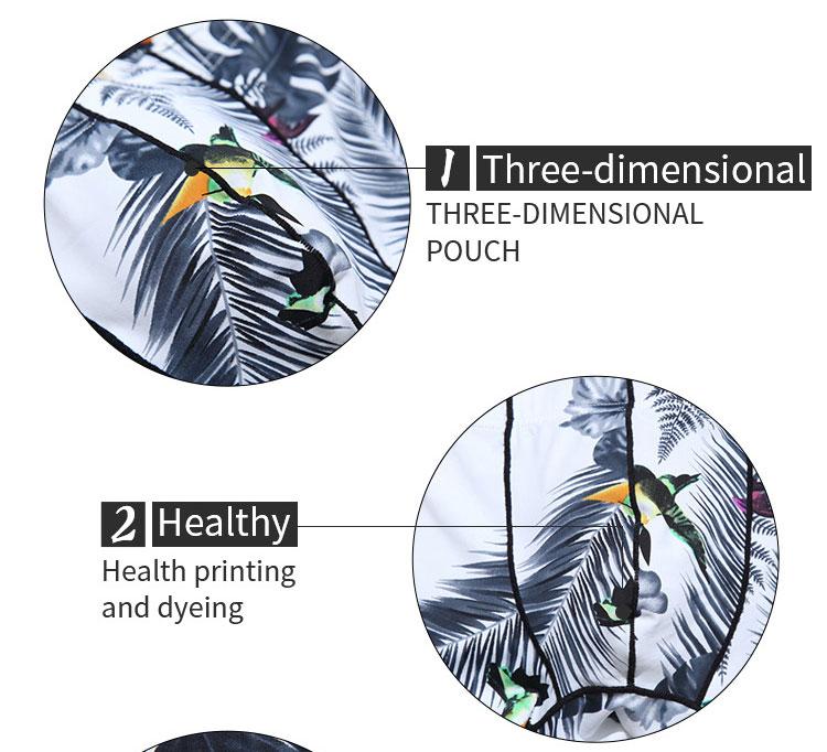 Men's Full-Print Briefs Set, Breathable Cool Comfort Fabric, Shaping Fit, Gym Home Casual Sports Wear, Random Colors, 2/3/4 Pieces, Daily Casual Underwear, Casual Style Underwear